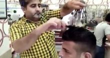 <font style='color:#000000'>Barber cuts hair using 15 scissors (Video)</font>