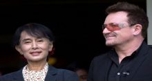 <font style='color:#000000'>U2's Bono asks Suu Kyi to quit</font>