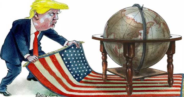 Trump flirts with the idea of abandoning global rules-based order that America built after the end of the second world war