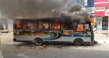 <font style='color:#000000'>Bus torched after killing motorcyclist</font>